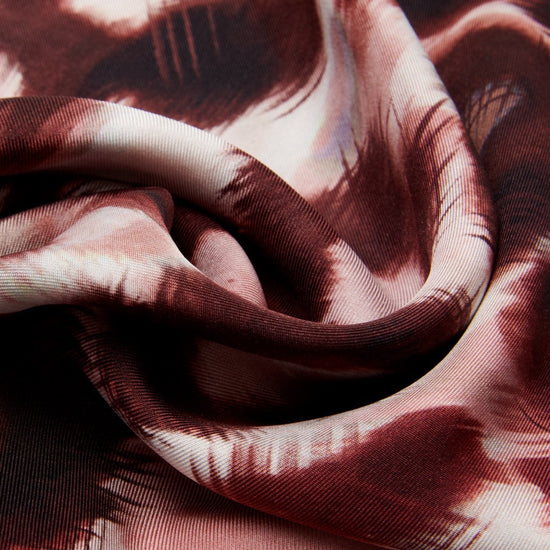 Bruna (brown/orange)- soft and lightweight Italian foulard from pure silk - Fratelli Orsini - Luxury Italian Scarf - Handmade in Italy - 4