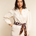 Bruna (brown/orange)- soft and lightweight Italian foulard from pure silk - Fratelli Orsini - Luxury Italian Scarf - Handmade in Italy - 6