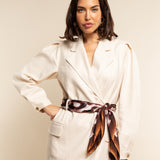 Bruna (brown/orange)- soft and lightweight Italian foulard from pure silk - Fratelli Orsini - Luxury Italian Scarf - Handmade in Italy - 6