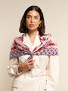 Bruna (pink)- soft and lightweight Italian foulard from pure silk - Fratelli Orsini - Luxury Italian Scarf - Handmade in Italy - 9