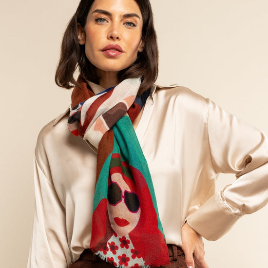 Evelina - soft and lightweight Italian scarf from premium wool - Fratelli Orsini - Luxury Italian Scarf - Handmade in Italy - 1