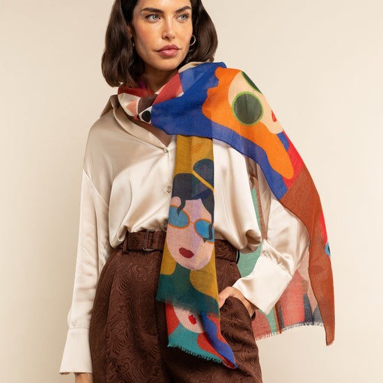 Evelina - soft and lightweight Italian scarf from premium wool - Fratelli Orsini - Luxury Italian Scarf - Handmade in Italy - 10