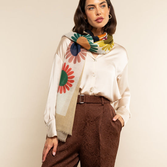 Evelina (yellow) - soft and lightweight Italian scarf from premium wool - Fratelli Orsini - Luxury Italian Scarf - Handmade in Italy - 10