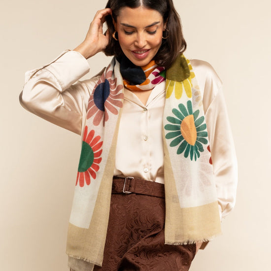 Evelina (yellow) - soft and lightweight Italian scarf from premium wool - Fratelli Orsini - Luxury Italian Scarf - Handmade in Italy - 1  