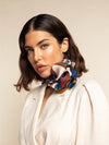 Giorgia (blue/red) - soft and lightweight Italian foulard from pure silk - Fratelli Orsini - Luxury Italian Scarf - Handmade in Italy - 8