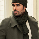 Milano (dark green) - 100% cashmere ribbed beanie (unisex)- Fratelli Orsini - Luxury Beanie - Handmade in Italy - 8