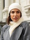 Milano (cream) - 100% cashmere ribbed beanie (unisex)  Fratelli Orsini - Luxury Beanie - Handmade in Italy -  15