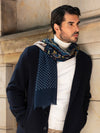 Italian Scarf Wool Men Edoardo (blue) – Fratelli Orsini® - Luxury Leather Gloves - Made in Italy - 6