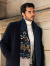 Italian Scarf Wool Men Edoardo (blue) – Fratelli Orsini® - Luxury Leather Gloves - Made in Italy - 11