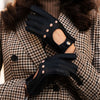Maria (black) - Italian driving gloves made of American deerskin leather - Fratelli Orsini - Luxury Driving Gloves - Handmade in Italy - 4