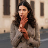 Maria (brown) - Italian driving gloves made of American deerskin leather - Fratelli Orsini - Luxury Driving Gloves - Handmade in Italy - 3