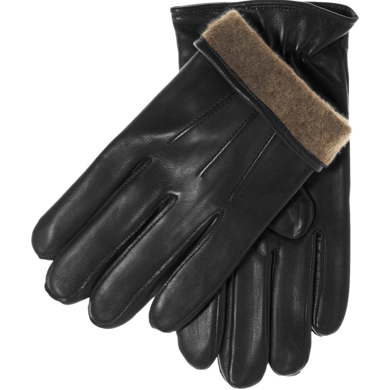 Touchscreen Leather Gloves Men Black - Made in Italy - 100% Cashmere – Luxury Leather Gloves – Handmade in Italy – Fratelli Orsini® - 1