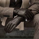 Giovanni (brown) - classic Italian lambskin leather gloves with cashmere lining - Fratelli Orsini - Luxury Leather Gloves - Handmade in Italy - 5