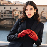Red Leather Gloves - Touchscreen - Handmade in Italy – Luxury Leather Gloves – Handmade in Italy – Fratelli Orsini® - 4