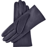Navy Leather Gloves - Handmade in Italy - 100% Cashmere – Luxury Leather Gloves – Handmade in Italy – Fratelli Orsini® - 2