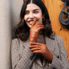 Isabella (cognac) - Italian lambskin leather gloves with cashmere lining - Fratelli Orsini - Luxury Leather Gloves - Handmade in Italy - 8