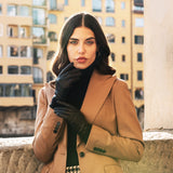 Black Leather Gloves - Handmade in Italy - 100% Cashmere – Luxury Leather Gloves – Handmade in Italy – Fratelli Orsini® - 7