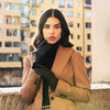 Isabella (black) - Italian lambskin leather gloves with cashmere lining - Fratelli Orsini - Luxury Leather Gloves - Handmade in Italy - 10