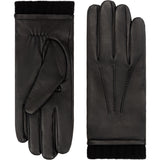 Lorenzo (black) - American deerskin leather gloves with cashmere lining