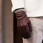Lorenzo (brown) - Italian gloves made of American deerskin leather with cashmere lining - Fratelli Orsini - Luxury Leather Gloves - Handmade in Italy - 8