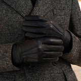 Lorenzo (black) - Italian gloves made of American deerskin leather with cashmere lining - Fratelli Orsini - Luxury Leather Gloves - Handmade in Italy - 7