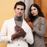 Lorenzo (brown) - Italian gloves made of American deerskin leather with cashmere lining - Fratelli Orsini - Luxury Leather Gloves - Handmade in Italy - 9