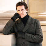 Lorenzo (black) - Italian gloves made of American deerskin leather with cashmere lining - Fratelli Orsini - Luxury Leather Gloves - Handmade in Italy - 8