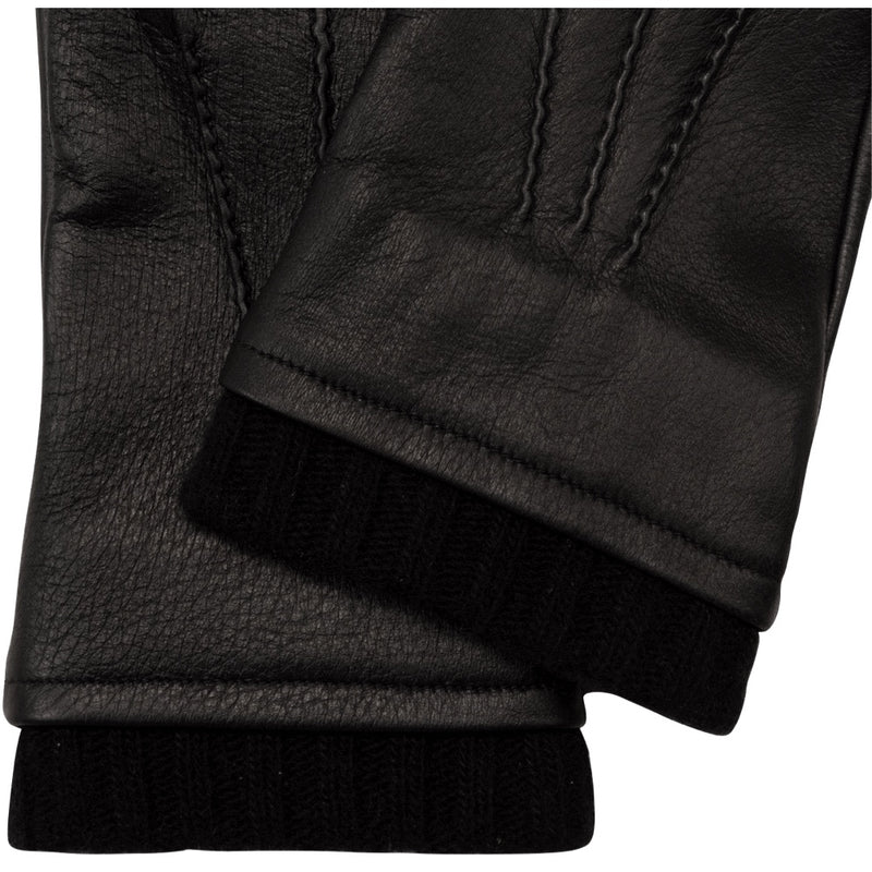 Deerskin Leather Gloves Men Black - Handmade in Italy – Luxury Leather Gloves – Handmade in Italy – Fratelli Orsini® - 3