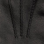 Lorenzo (black) - Italian gloves made of American deerskin leather with cashmere lining - Fratelli Orsini - Luxury Leather Gloves - Handmade in Italy - 5