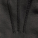 Lorenzo (black) - Italian gloves made of American deerskin leather with cashmere lining - Fratelli Orsini - Luxury Leather Gloves - Handmade in Italy - 5