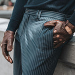 Mario (brown) - Italian lambskin leather driving gloves - Fratelli Orsini - Luxury Driving Gloves - Handmade in Italy - 5