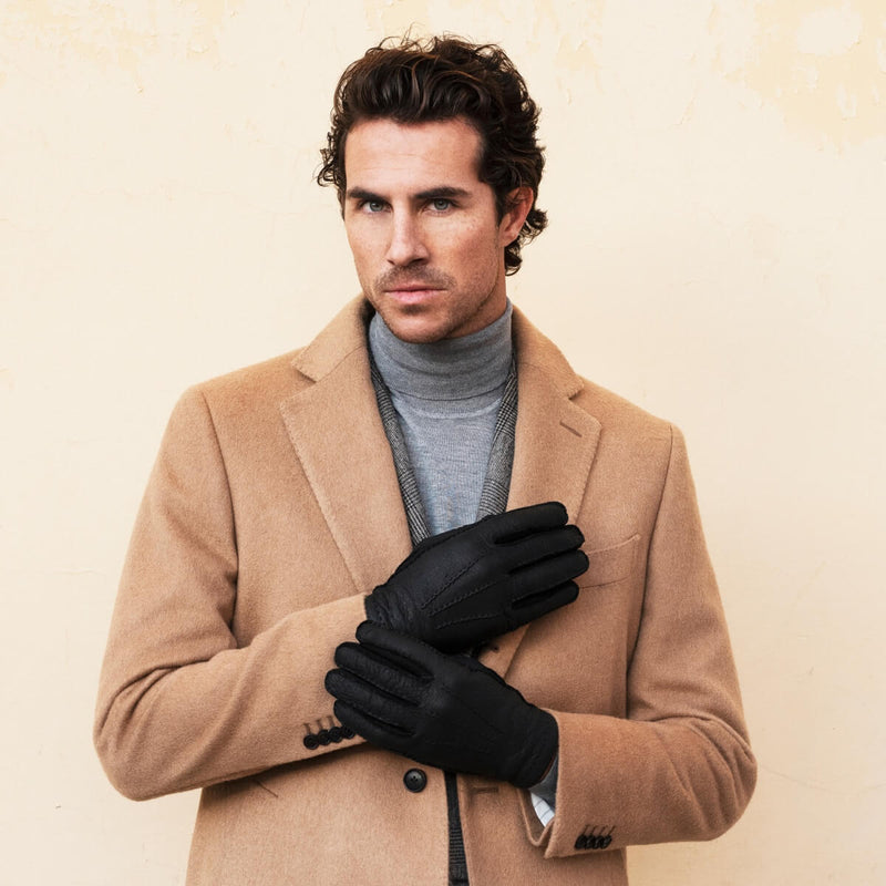 Peccary Leather Gloves - 100% Cashmere - Handmade in Italy – Luxury Leather Gloves – Handmade in Italy – Fratelli Orsini® - 4