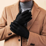 Antonio (black) - Italian peccary leather gloves with cashmere lining - Fratelli Orsini - Luxury Leather Gloves - Handmade in Italy - 5