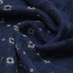 Federico (grey/blue) - warm and soft Italian scarf from wool blend - Fratelli Orsini - Luxury Italian Scarf - Handmade in Italy - 4