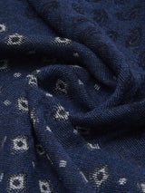 Federico (grey/blue) - warm and soft Italian scarf from wool blend