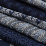 Federico (grey/blue) - warm and soft Italian scarf from wool blend - Fratelli Orsini - Luxury Italian Scarf - Handmade in Italy - 5