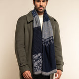 Federico (grey/blue) - warm and soft Italian scarf from wool blend - Fratelli Orsini - Luxury Italian Scarf - Handmade in Italy - 9