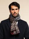 Federico (red/blue) - warm and soft Italian scarf from wool blend - Fratelli Orsini - Luxury Italian Scarf - Handmade in Italy - 2