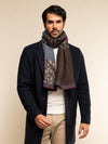 Federico (red/blue) - warm and soft Italian scarf from wool blend - Fratelli Orsini - Luxury Italian Scarf - Handmade in Italy -  13