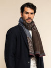 Federico (red/blue) - warm and soft Italian scarf from wool blend - Fratelli Orsini - Luxury Italian Scarf - Handmade in Italy - 8