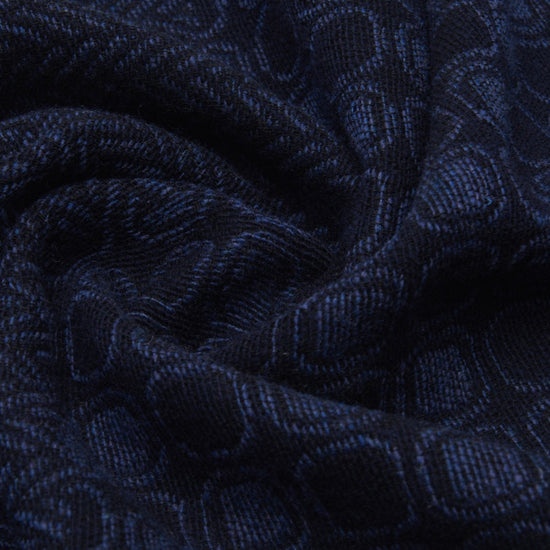 Bruno (blue) - warm and soft Italian scarf from wool blend - Fratelli Orsini - Luxury Italian Scarf - Handmade in Italy - 4