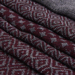 Bruno (grey/red) - warm and soft Italian scarf from wool blend - Fratelli Orsini - Luxury Italian Scarf - Handmade in Italy - 5