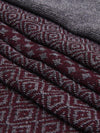 Bruno (grey/red) - warm and soft Italian scarf from wool blend - Fratelli Orsini - Luxury Italian Scarf - Handmade in Italy - 5