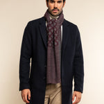 Bruno (grey/red) - warm and soft Italian scarf from wool blend - Fratelli Orsini - Luxury Italian Scarf - Handmade in Italy - 7