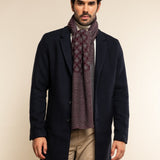 Bruno (grey/red) - warm and soft Italian scarf from wool blend - Fratelli Orsini - Luxury Italian Scarf - Handmade in Italy - 7