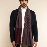 Bruno (grey/red) - warm and soft Italian scarf from wool blend - Fratelli Orsini - Luxury Italian Scarf - Handmade in Italy - 9