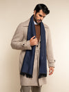 Romeo (blue/grey) - warm and soft scarf from 100% wool - Fratelli Orsini - Luxury Wool Scarf - Handmade in Italy - 11