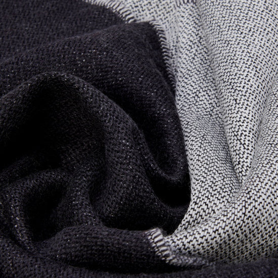 Romeo (blue/grey) - warm and soft scarf from 100% wool - Fratelli Orsini - Luxury Wool Scarf - Handmade in Italy - 3