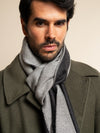 Romeo (blue/grey) - warm and soft scarf from 100% wool - Fratelli Orsini - Luxury Wool Scarf - Handmade in Italy - 6