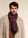 Romeo (red/grey) - warm and soft scarf from 100% wool - Fratelli Orsini - Luxury Wool Scarf - Handmade in Italy - 2
